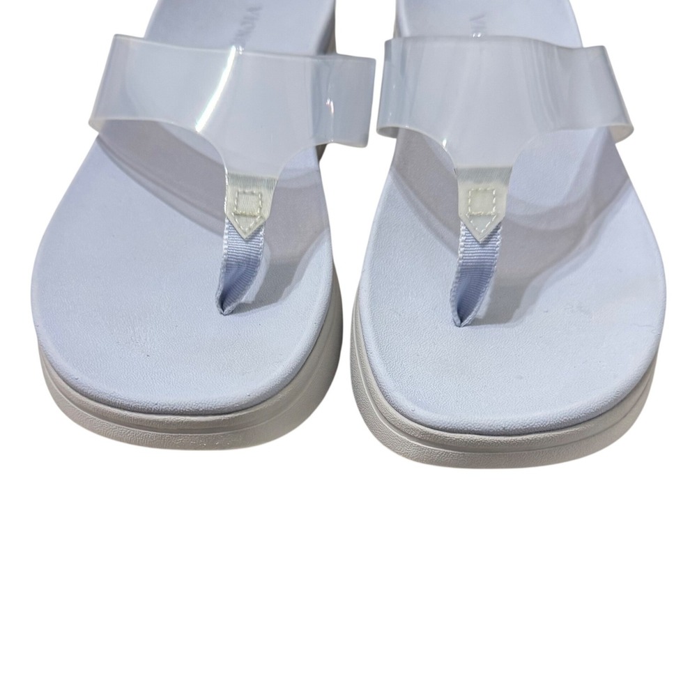 Vionic Luminous Platform Thong Sandals 9 Blue Excellent Orthotic Casual - Picture 7 of 10